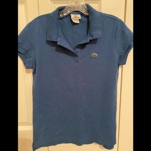 Lacoste blue polo- like new